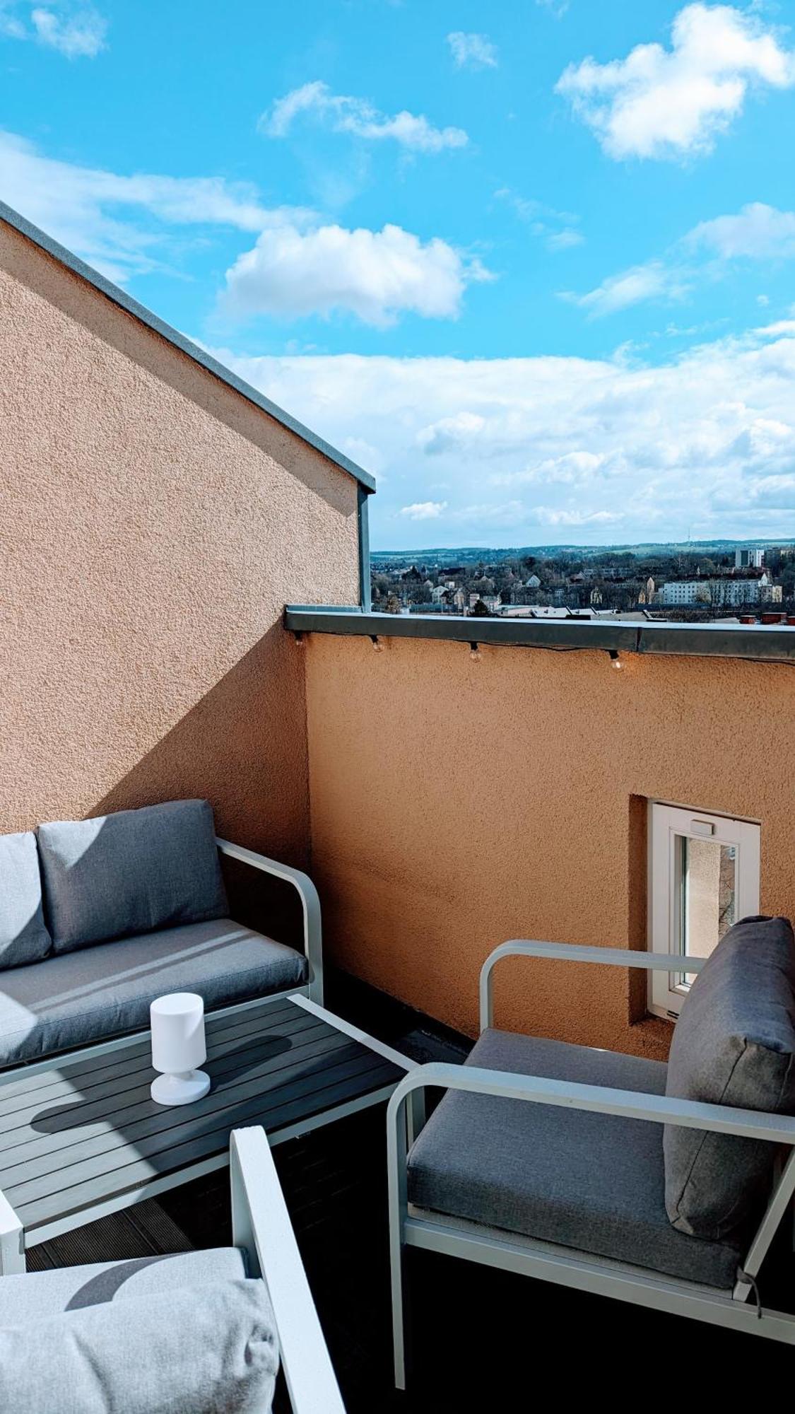 Rooftop Art Apartment, E-Roller,Ausblick,Wlan,Tv Хемніц Екстер'єр фото