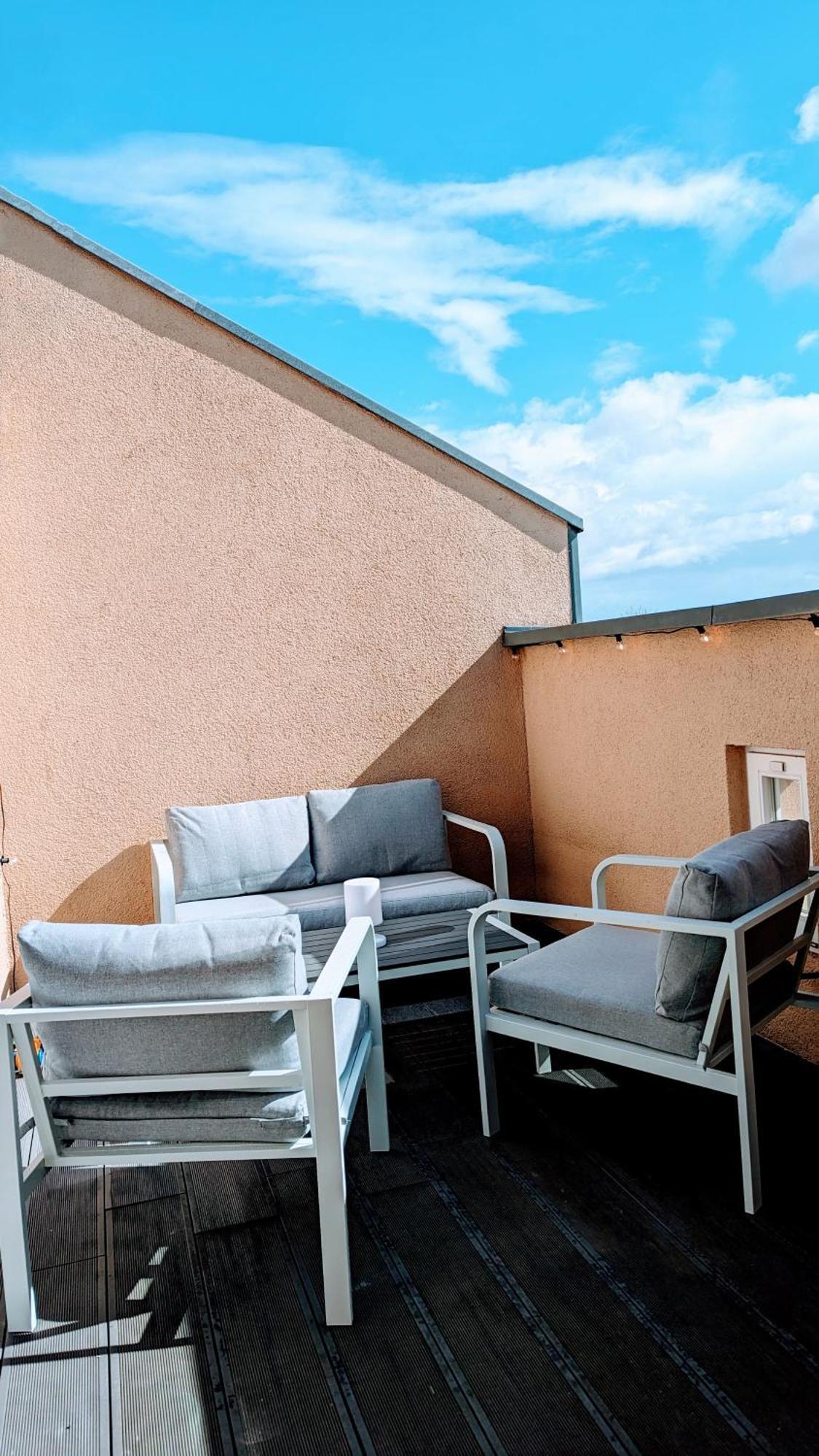 Rooftop Art Apartment, E-Roller,Ausblick,Wlan,Tv Хемніц Екстер'єр фото